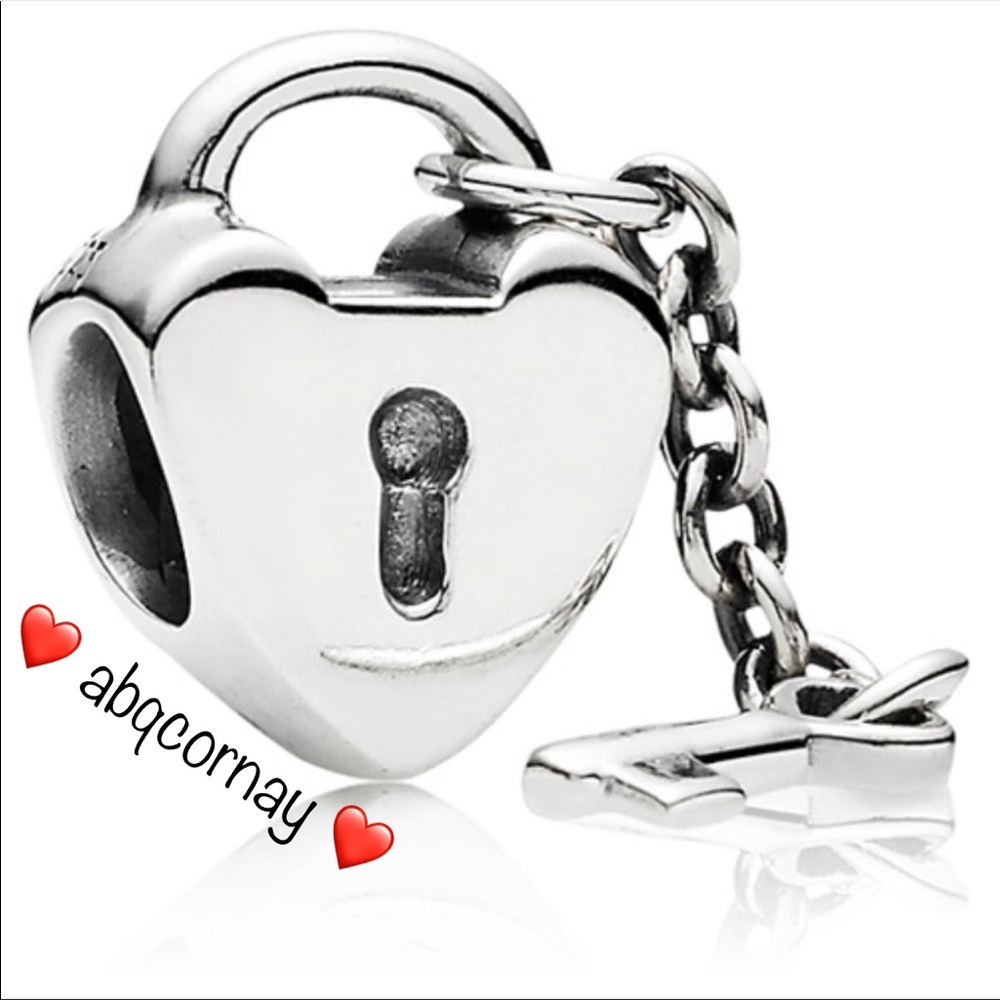 EUC Pandora 790971 Sterling Silver Key to My Heart Charm